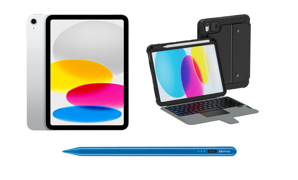 [MD3Y4AB/A-TUN] iPad A16 + Bluetooth Keyboard Case + Skriva Stylus (128GB)